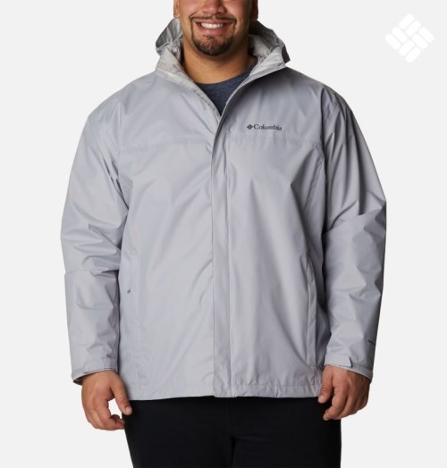 Men's Columbia Watertight II Rain Jackets Light Grey | Plus Size CA-XCLA4